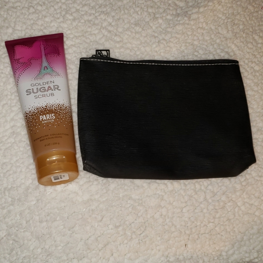 BBW Sugar Scrub & Estée Lauder Makeup Bag